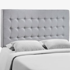 Tinble Upholstered Fabric Queen Headboard