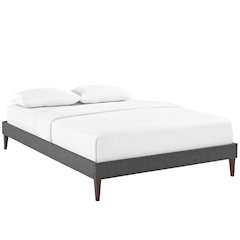 Sharon Fabric Full Bed Frame with Squared Tapered Legs