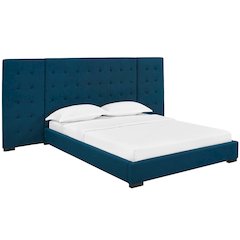 Sierra Upholstered Fabric Queen Platform Bed