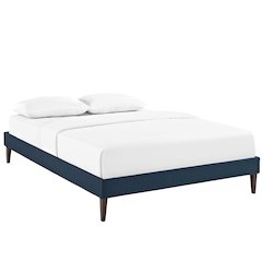 Tessie Fabric Full Bed Frame with Squared Tapered Legs