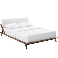 Luella Upholstered Fabric Queen Platform Bed