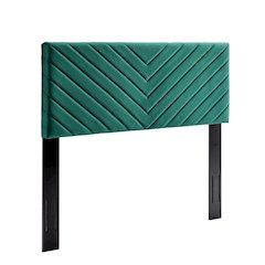 Alyson Angular Channel Tufted Performance Velvet Twin Headboard