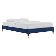 Harlow Performance Velvet Full Platform Bed Frame