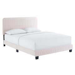 Celine Channel Tufted Performance Velvet Full Platform Bed