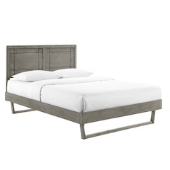 Marlee Wood Full Platform Bed With Angular Frame