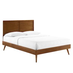 Marlee Wood Full Platform Bed With Splayed Legs
