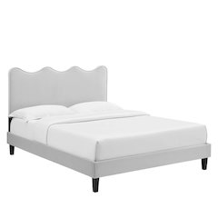 Current Performance Velvet Queen Platform Bed