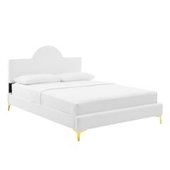 Sunny Performance Velvet King Bed - White MOD-7029-WHI