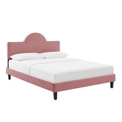 Soleil Performance Velvet Twin Bed - Dusty Rose MOD-7033-DUS