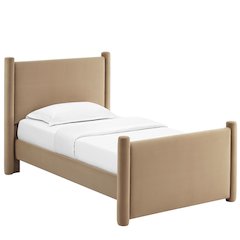 Rael Performance Velvet Twin Platform Bed
