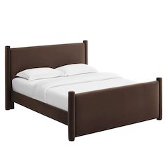 Rael Performance Velvet Full Platform Bed