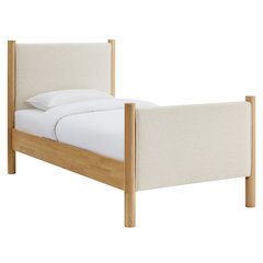 Maven Twin Size Fabric Upholstered Platform Bed