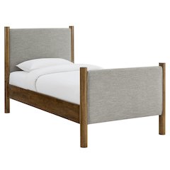 Maven Twin Size Fabric Upholstered Platform Bed