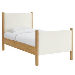 Maven Twin Size Boucle Upholstered Platform Bed