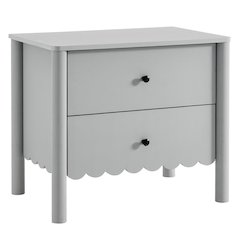 Emmeline Scalloped 2-Drawer Nightstand