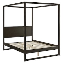 Alva Queen Wood Canopy Platform Bed