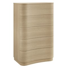 Mirae 5-Drawer Curved Dresser Chest of Drawers