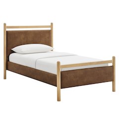 Ginny Twin Size Vegan Leather Platform Bed Frame