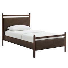 Ginny Twin Size Vegan Leather Platform Bed Frame