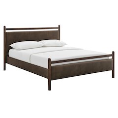 Ginny Queen Size Vegan Leather Platform Bed Frame