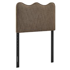 Athena Striped Fabric Upholstered Twin Size Headboard