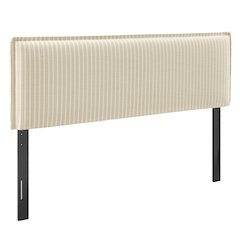 Camille Striped Linen Blend Full Size Headboard