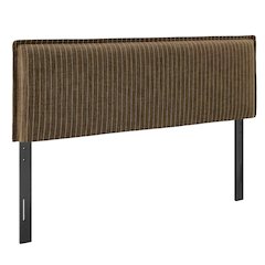 Camille Striped Linen Blend Queen Size Headboard