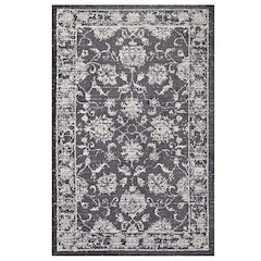 Kazia Distressed Floral Lattice 5x8 Area Rug