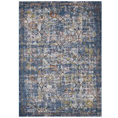 Minu Distressed Floral Lattice 4x6 Area Rug