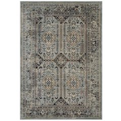 Enye Distressed Vintage Floral Lattice 8x10 Area Rug