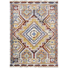 Florita Distressed Southwestern Aztec 5x8 Area Rug