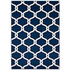 Beltara Chain Link Transitional Trellis 5x8 Area Rug