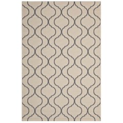 Linza Wave Abstract Trellis Indoor and Outdoor 5x8 Area Rug