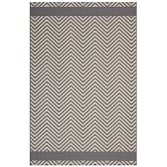 Optica Chevron With End Borders Indoor and Outdoor 5x8 Area Rug