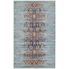 Naria Distressed Vintage Medallion 5x8 Area Rug