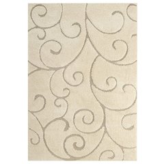 Jubilant Burgeon Scrolling Vine Shag 5x8 Area Rug