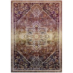 Kaede Transitional Distressed Vintage Floral Vintage Medallion 4x6 Area Rug