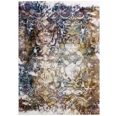 Jayla Transitional Distressed Vintage Floral Moroccan Trellis 5x8 Area Rug