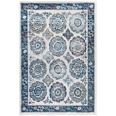 Entourage Odile Distressed Floral Moroccan Trellis 5x8 Area Rug