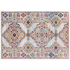 Entourage Khalida Distressed Floral Lattice 8x10 Area Rug