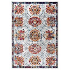 Entourage Kensie Distressed Floral Moroccan Trellis 8x10 Area Rug