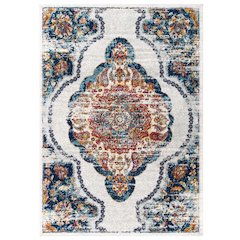Entourage Malia Distressed Vintage Floral Vintage Medallion 8x10 Area Rug