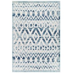 Tamako Diamond and Chevron Moroccan Trellis 5x8 Indoor / Outdoor Area Rug