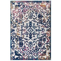 Reflect Primrose Ornate Floral Lattice 8x10 Indoor/Outdoor Area Rug