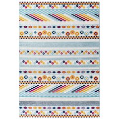 Cadhla Vintage Abstract Geometric Lattice 5x8 Indoor and Outdoor Area Rug