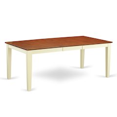 Quincy  Rectangular  Dining  Table  40"x78"  in  Buttermilk  &  Cherry  Finish