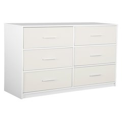 6-Drawer Dresser with Large Fabric Drawers, White