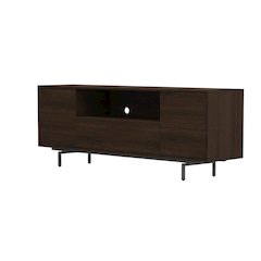 Walnut Laminate TV Console in Brown with Modern Design and Engineered Wood