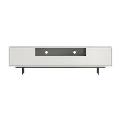 White Laminate TV Console with 3 Doors in Modern and Industrial Styles