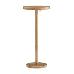 Meraux Antique Brass Adjustable Height Accent Table